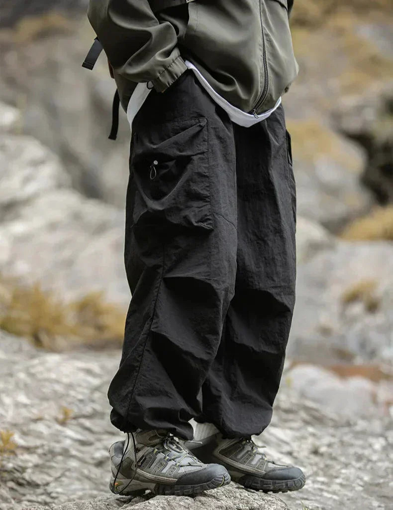 Men's Baggy Outdoor Cargo Pants | Multi-Pocket