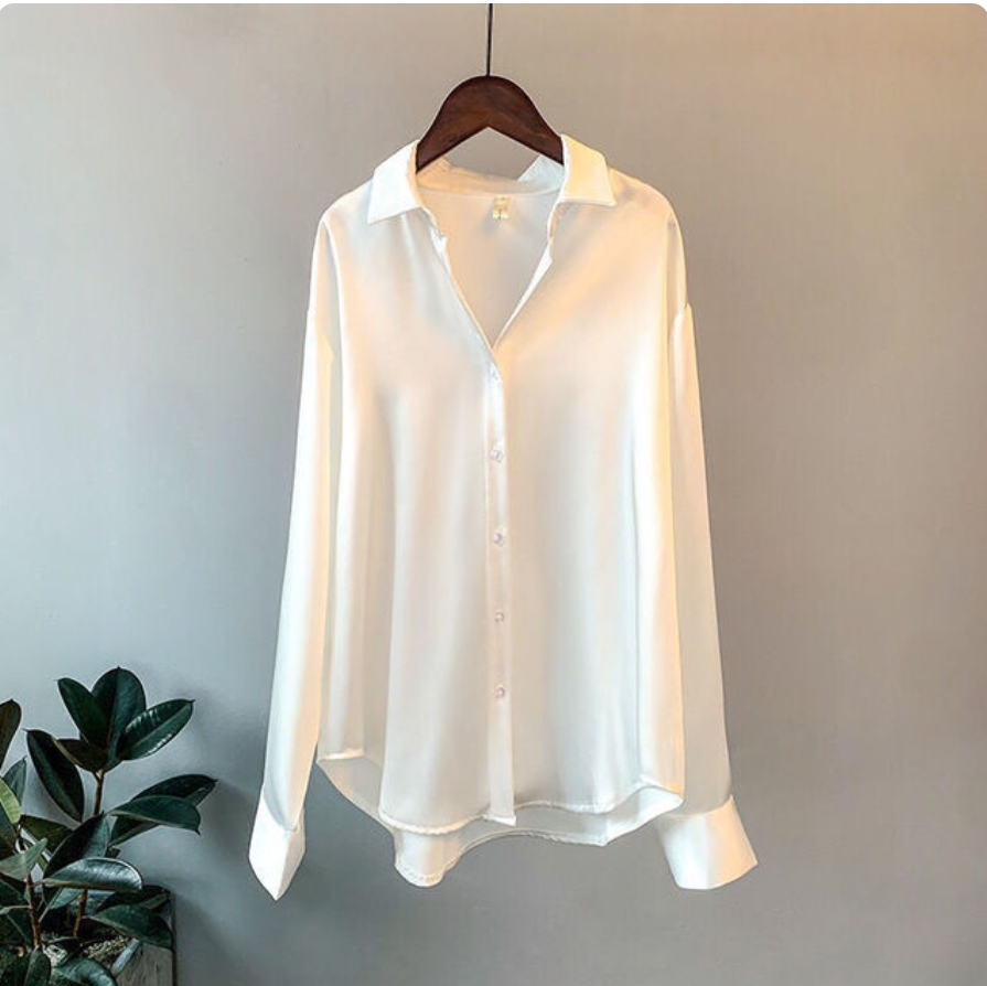Women's Oversized Casual Long Sleeve Blouse