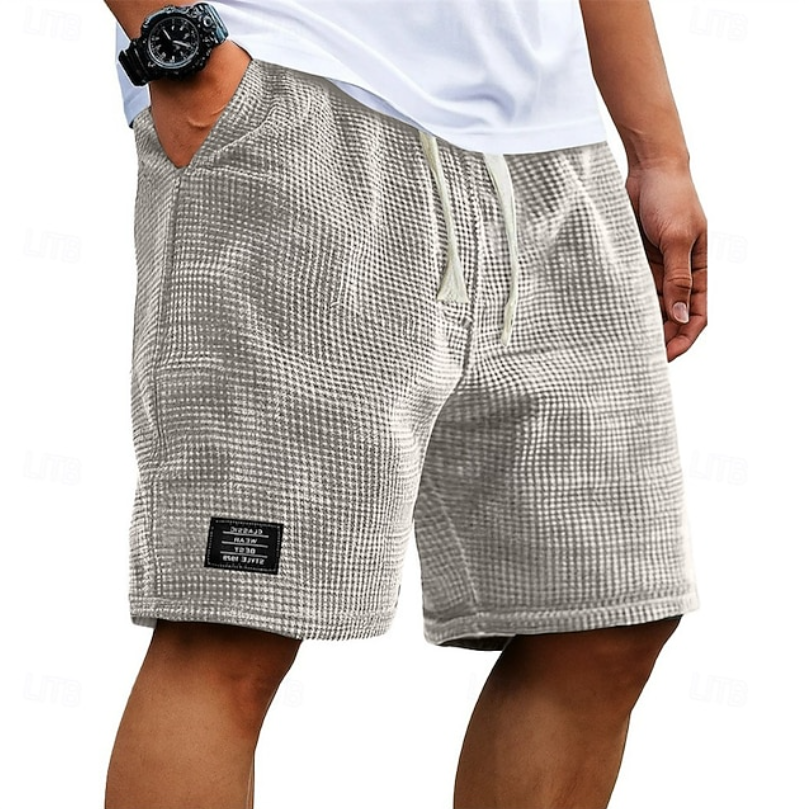 Men's Casual Waffle Knit Shorts | with Drawstring