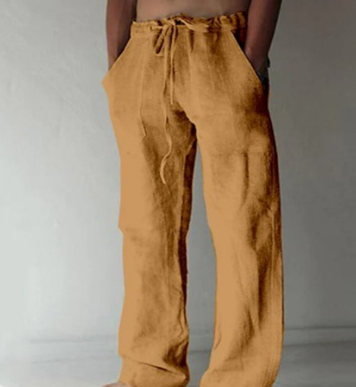 Men's Lightweight Linen Drawstring Pants for Summer