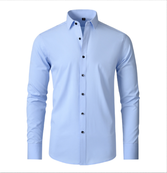 Men's Slim Fit Long Sleeve Formal Shirt