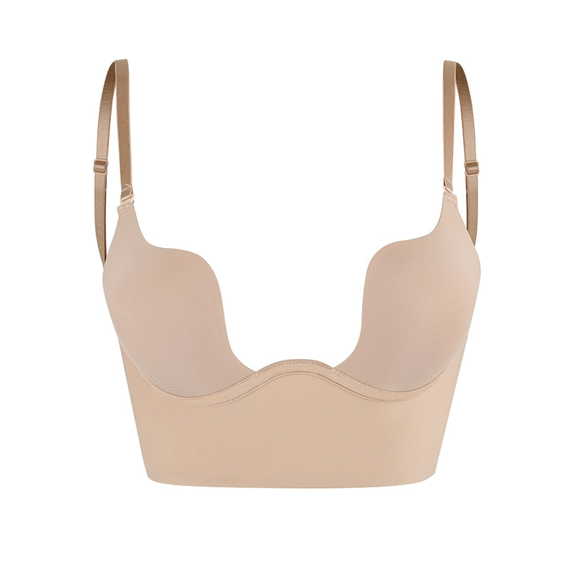 Women's Deep U Plunge Low Back Bra | Backless