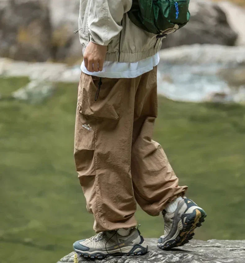 Men's Baggy Outdoor Cargo Pants | Multi-Pocket
