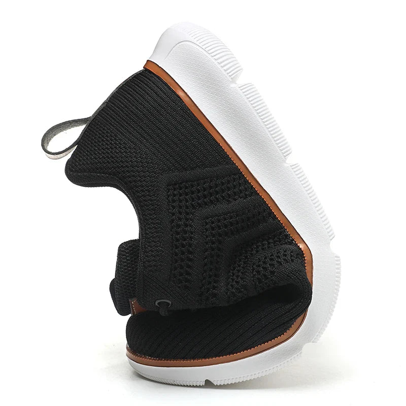 Men's Knit Casual Walking Sneakers | Low-Top