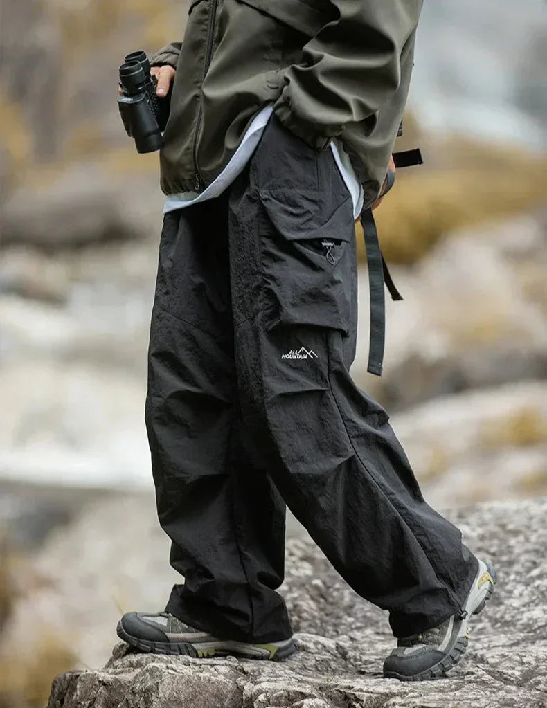Men's Baggy Outdoor Cargo Pants | Multi-Pocket