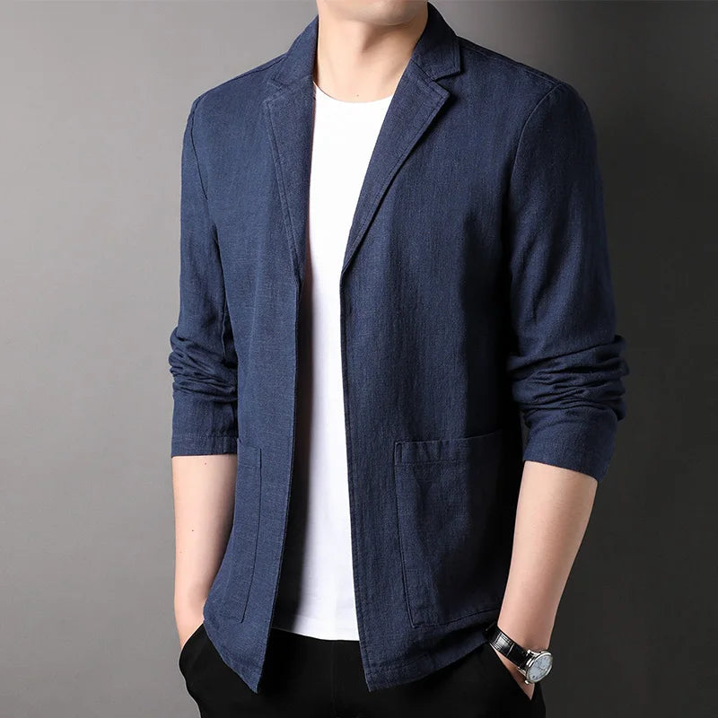 Men's Casual Linen Blazer Jacket | Slim Fit