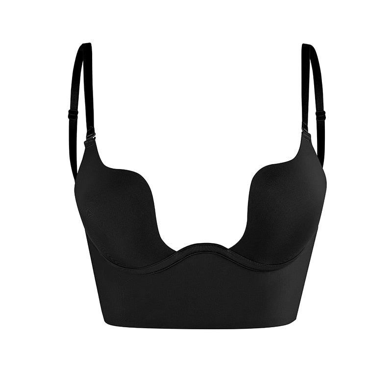 Women's Deep U Plunge Low Back Bra | Backless