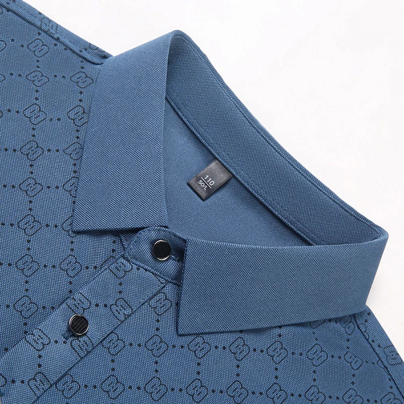 Men's Business Casual Collared Polo Shirt | Short Sleeve