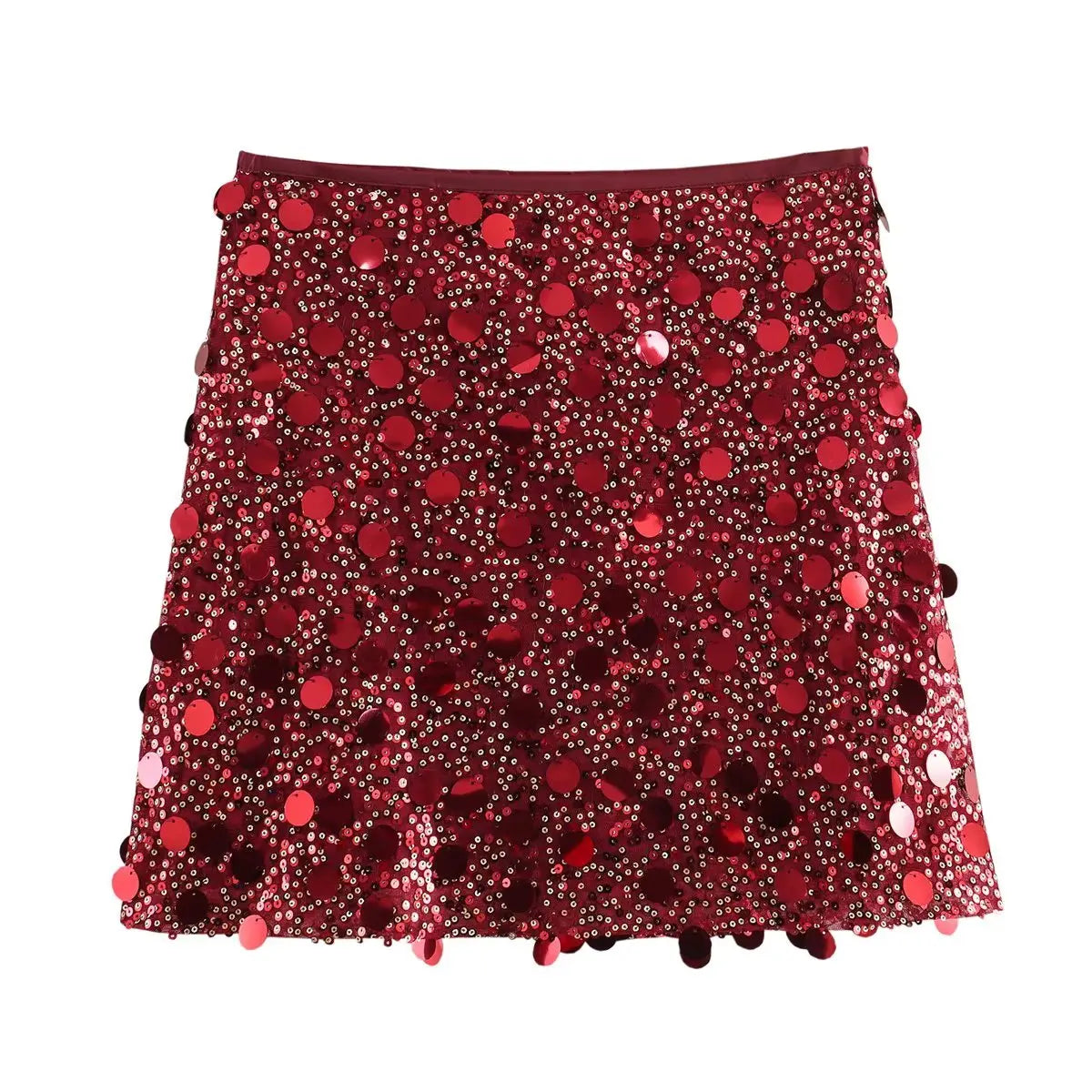 Glittery High-Waisted Mini Skirt for Women