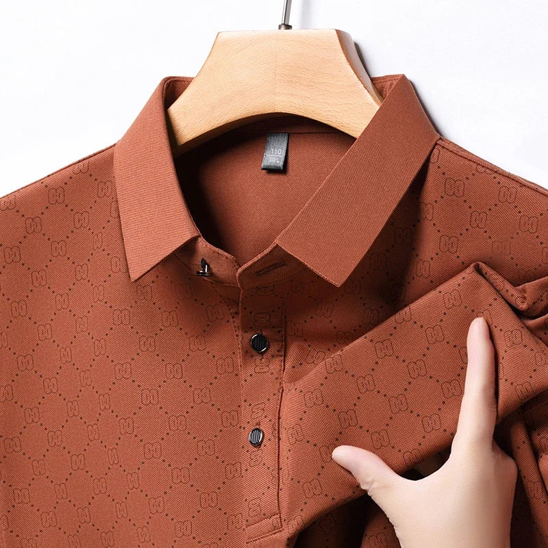 Men's Business Casual Collared Polo Shirt | Short Sleeve