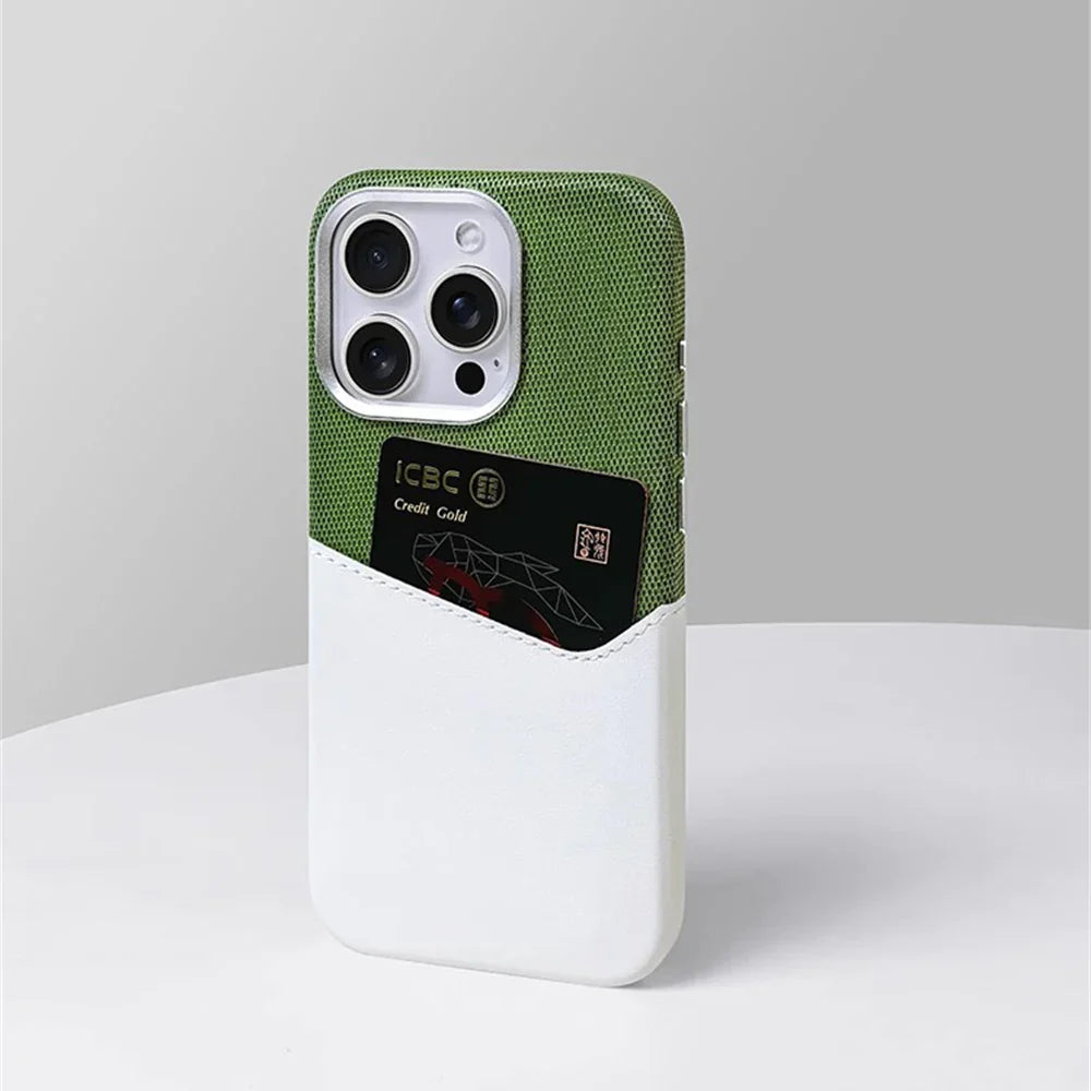 Two-Tone Phone Case for iPhone | with Built-in Card Holder