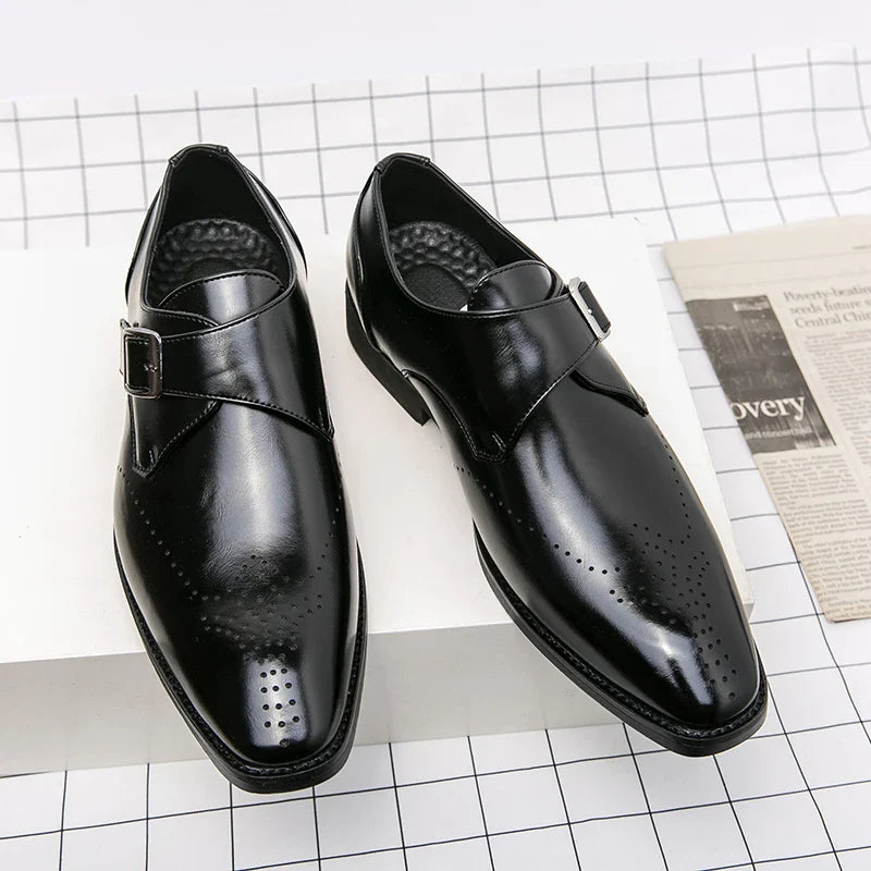 Men's Monk Strap Formal Oxford Shoes | Brogue Toe