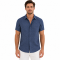 Short Sleeve Linen Shirt for Men