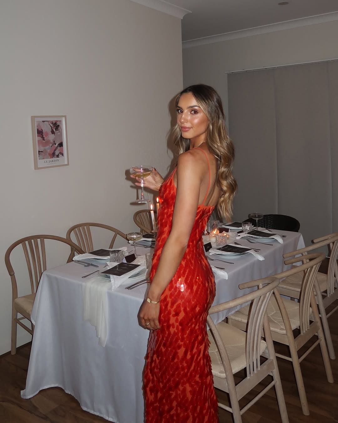 Sequin Maxi Dress with V-Neck for Women - Benedetta