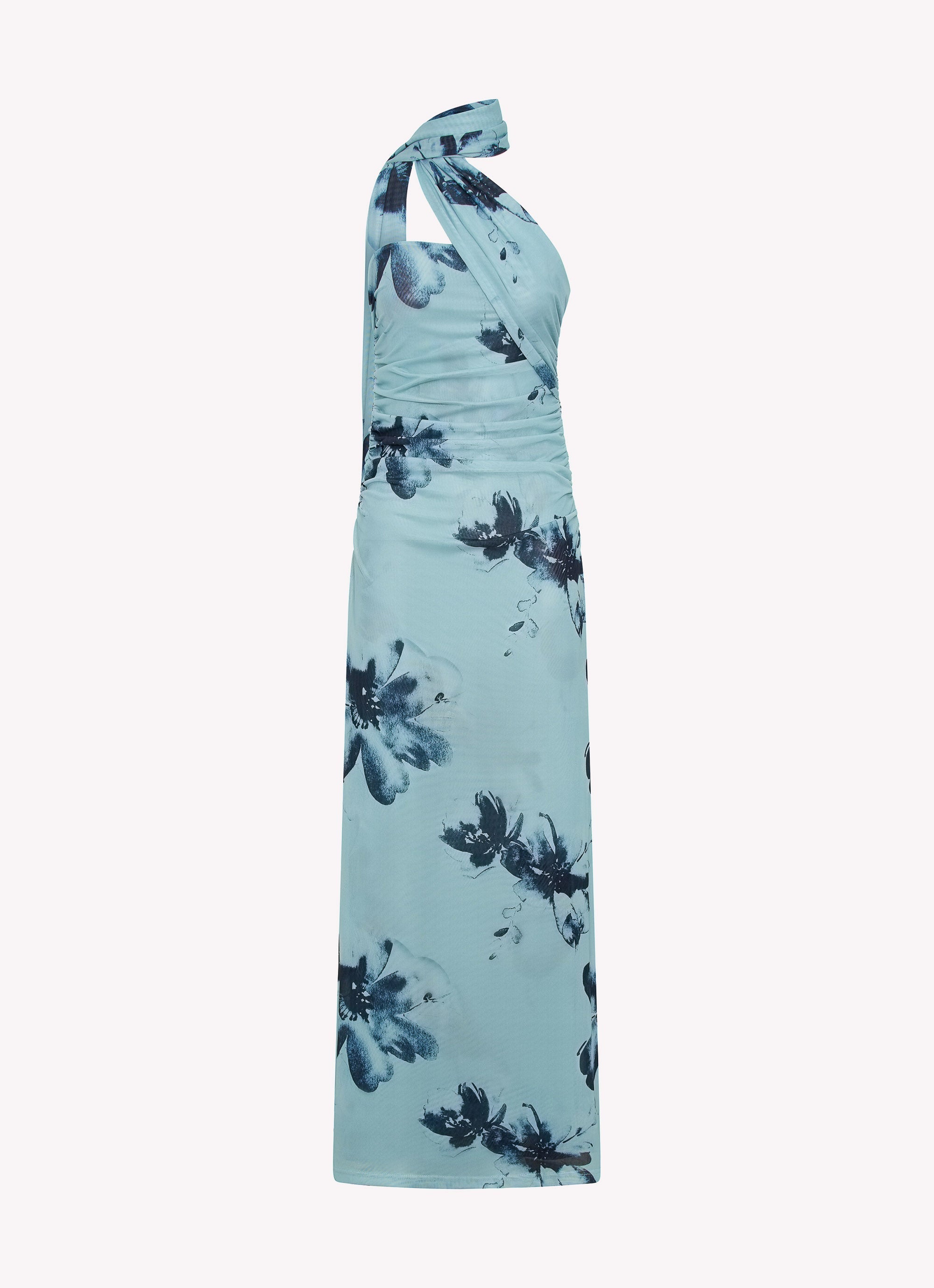 Maxi Dress - Blue Black Floral
