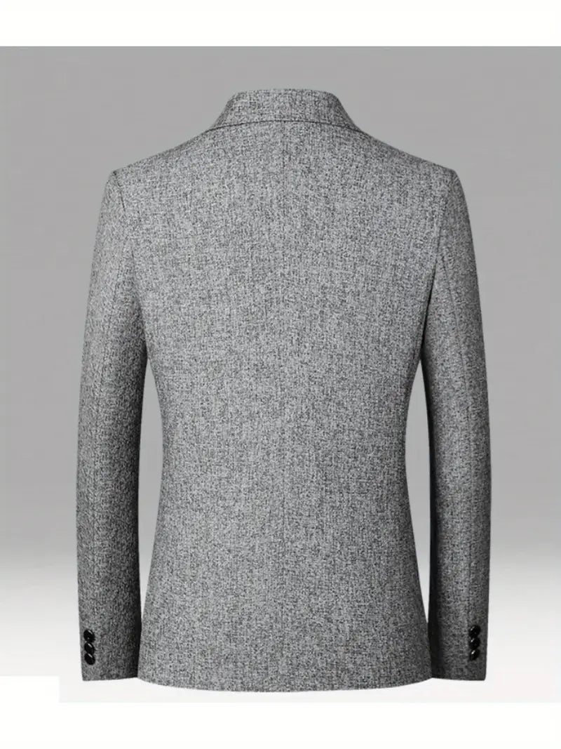 Men's Slim Fit Long Sleeve Blazer for Business Casual Wear
