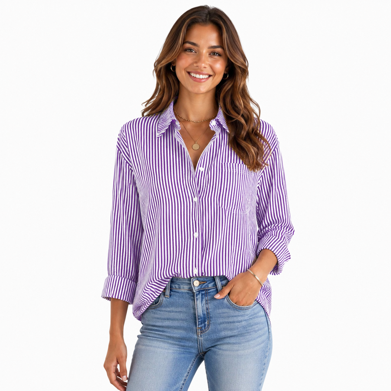 Striped Blouse for Women | Perfect for Commuting