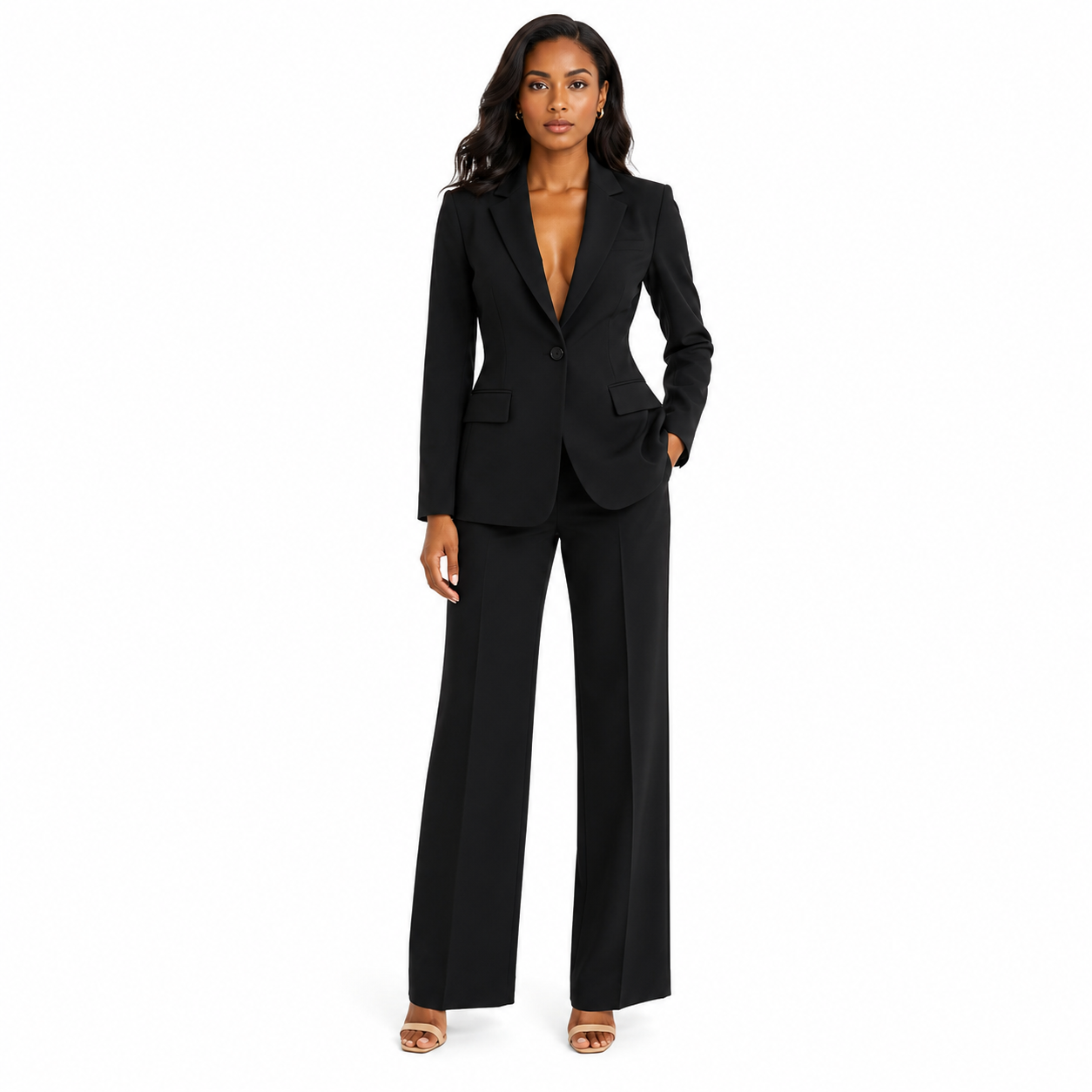 Tailored Long Women's Formal Suit Set