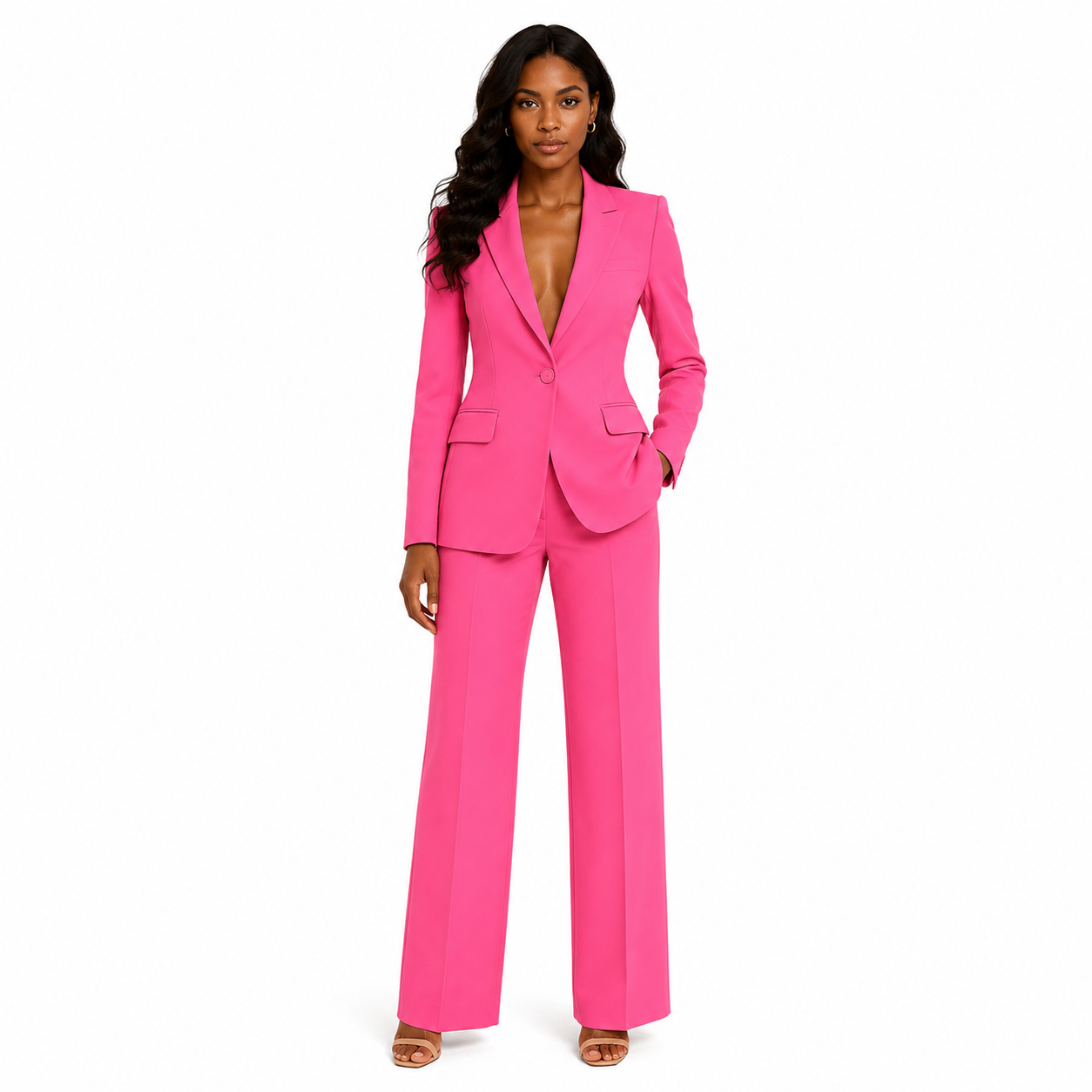 Tailored Long Women's Formal Suit Set