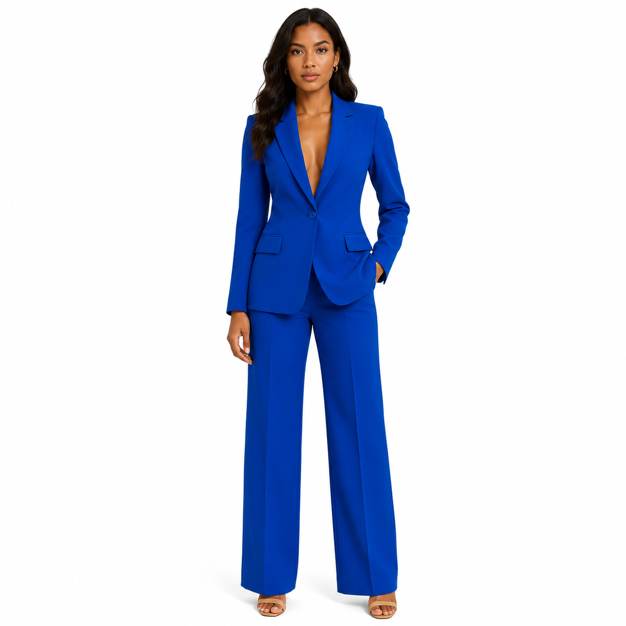 Tailored Long Women's Formal Suit Set