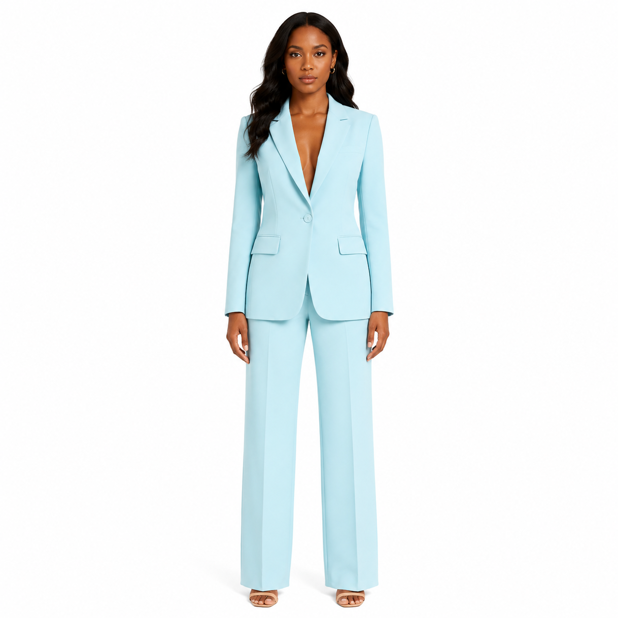 Tailored Long Women's Formal Suit Set