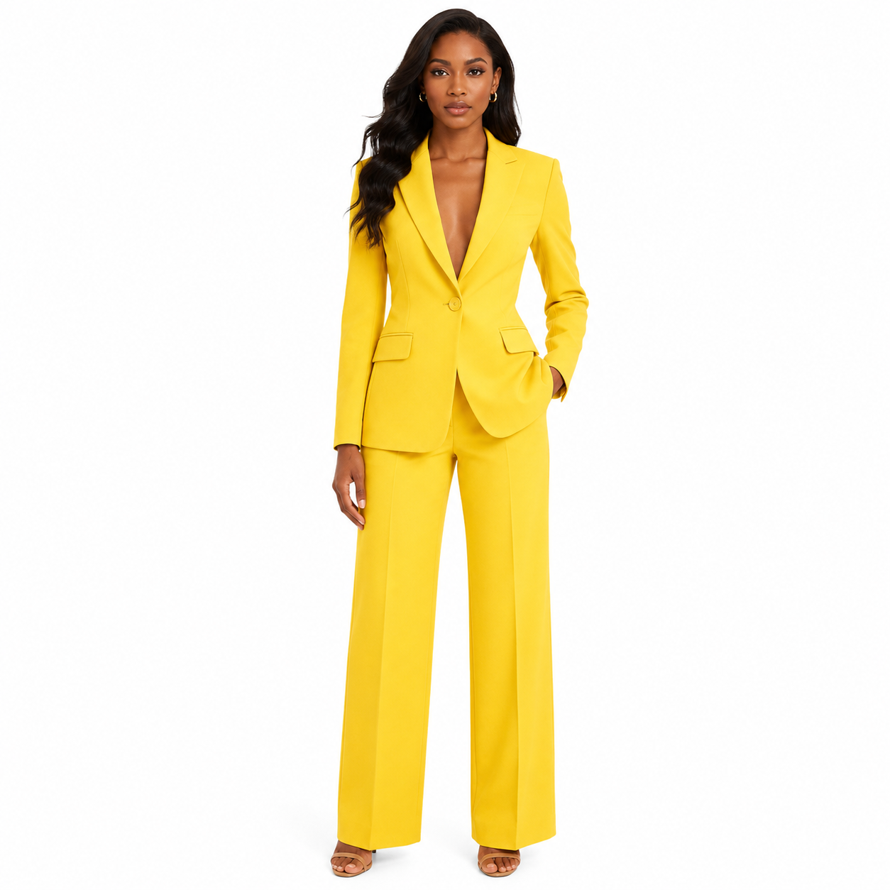Tailored Long Women's Formal Suit Set