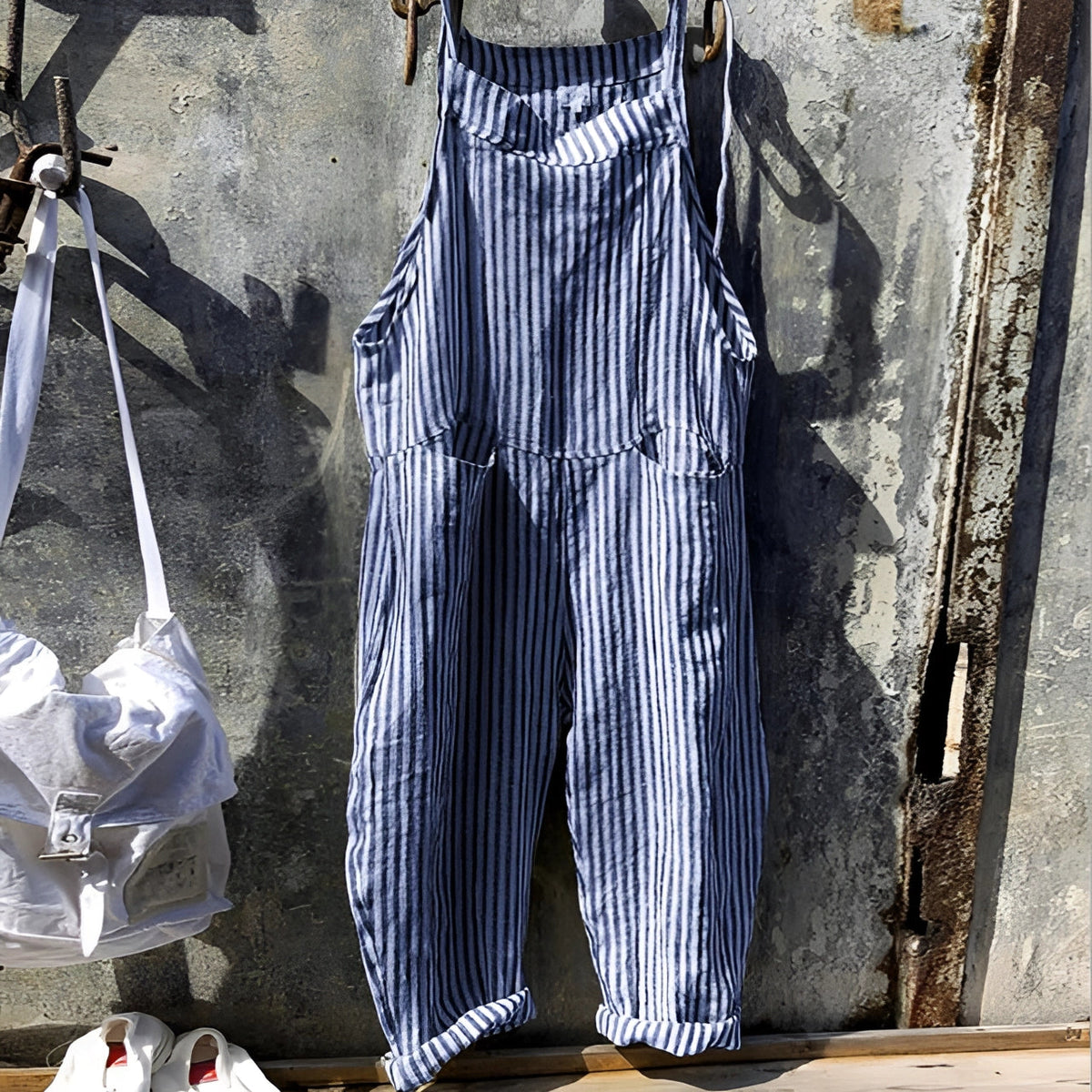 Women's Casual Loose Baggy Wide Leg Overalls | with Pockets