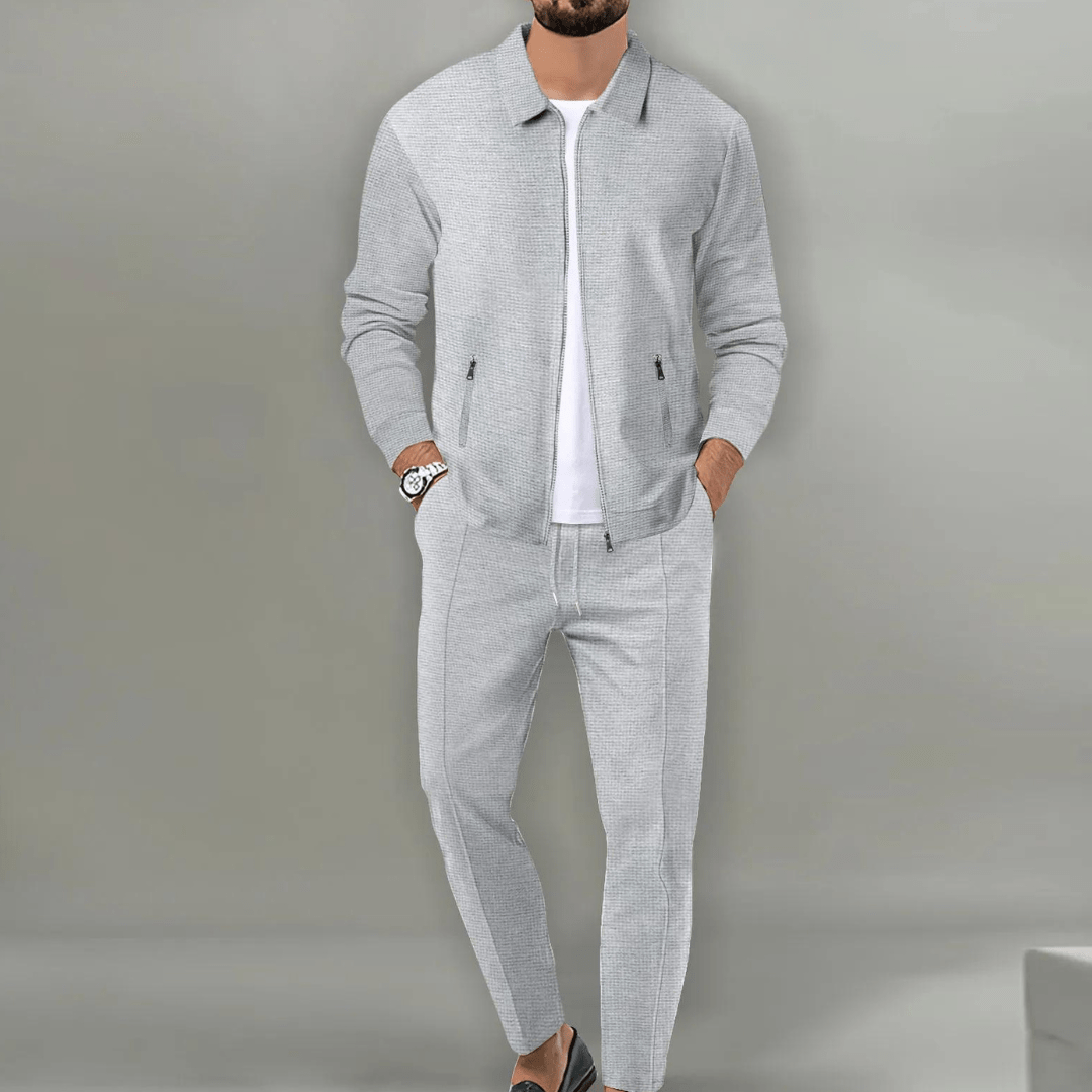 Men's Casual 2-Piece Co-ord Set | Zip-Up Jacket and Trousers