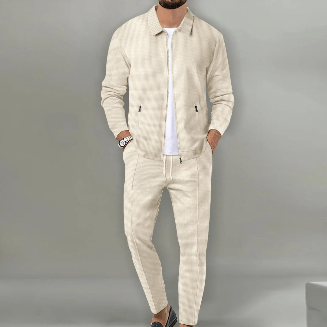 Men's Casual 2-Piece Co-ord Set | Zip-Up Jacket and Trousers