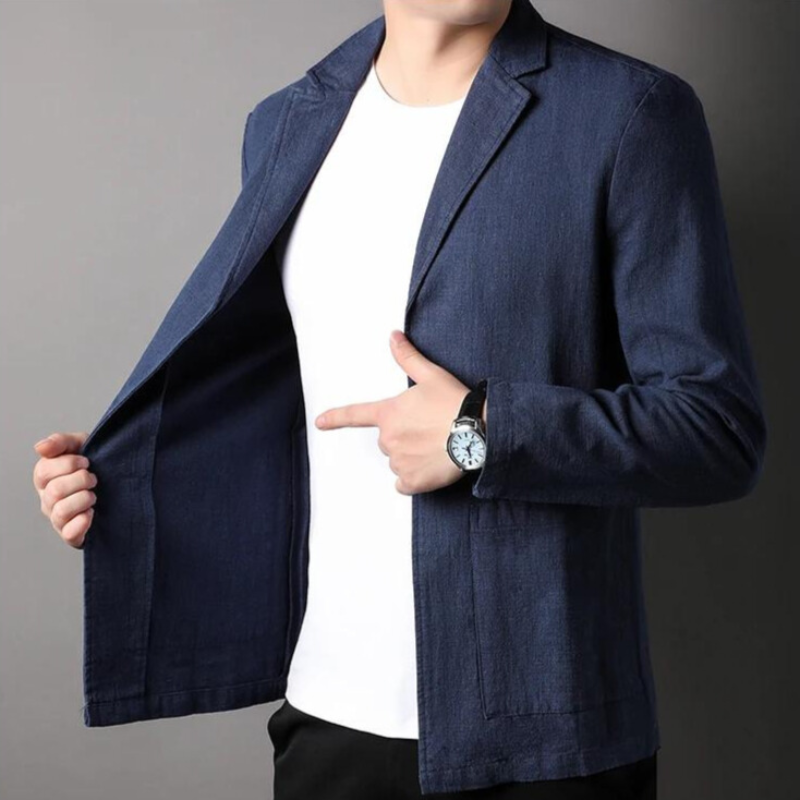 Men's Casual Linen Blazer Jacket | Slim Fit