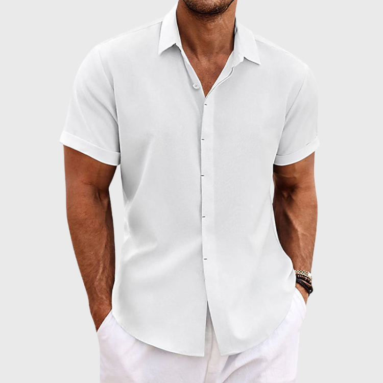 Men's Summer Short Sleeve Linen Shirt