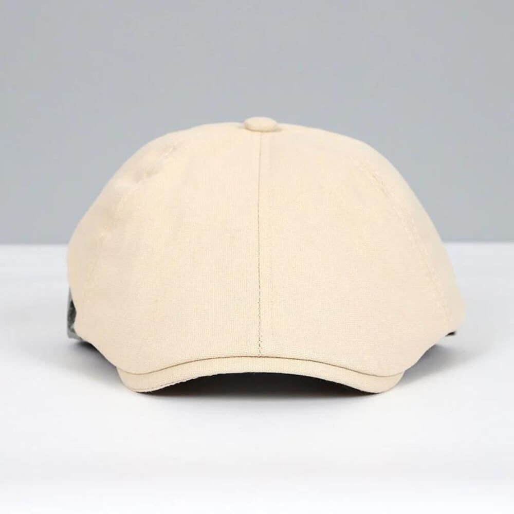 Men's Vintage Newsboy Style Flat Cap | with Adjustable Buckle