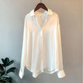 Women's Long Sleeve Collared Blouse | Relaxed Fit for Formal Occasions