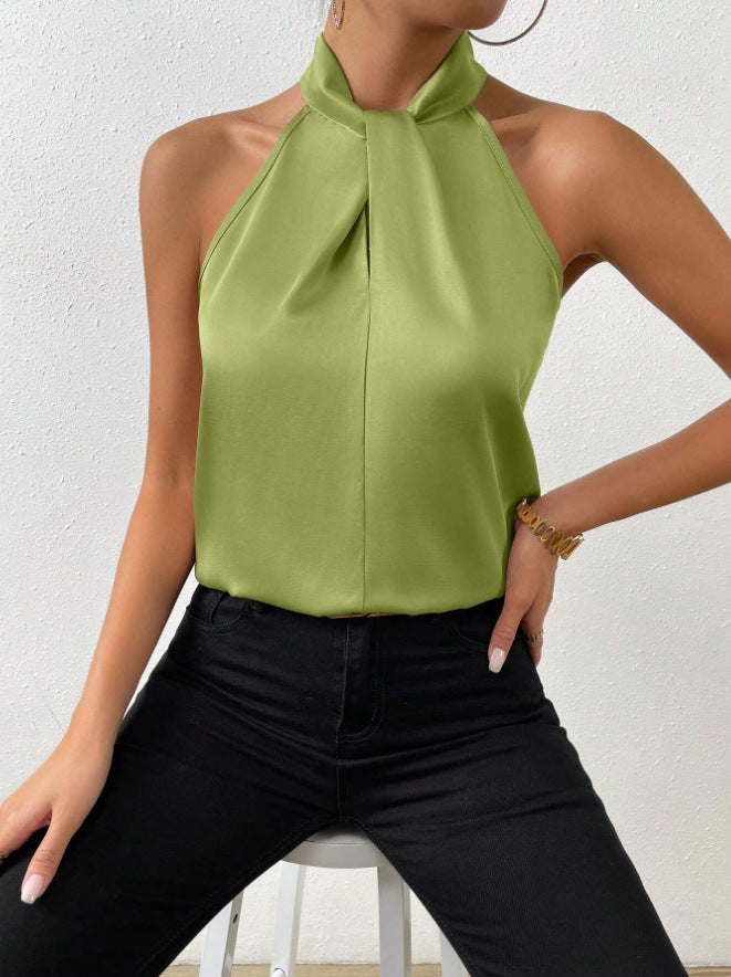 Women's Sleeveless Halter Top for Parties