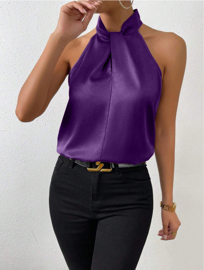 Women's Sleeveless Halter Top for Parties