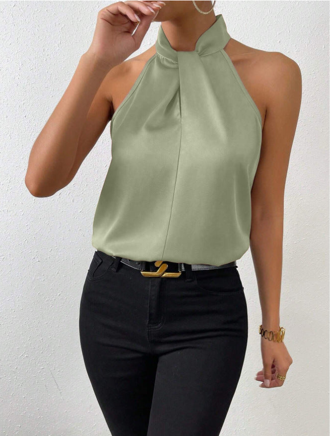 Women's Sleeveless Halter Top for Parties