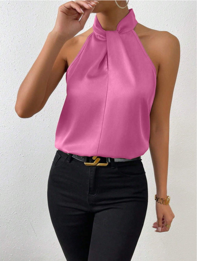 Women's Sleeveless Halter Top for Parties