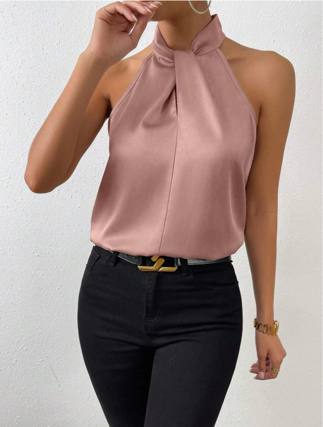 Women's Sleeveless Halter Top for Parties