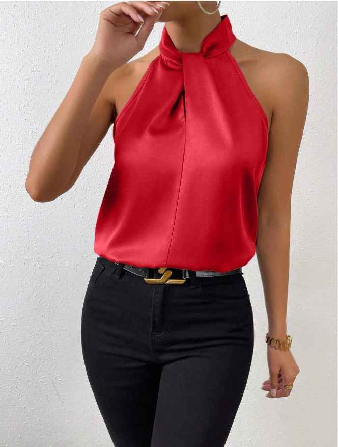 Women's Sleeveless Halter Top for Parties