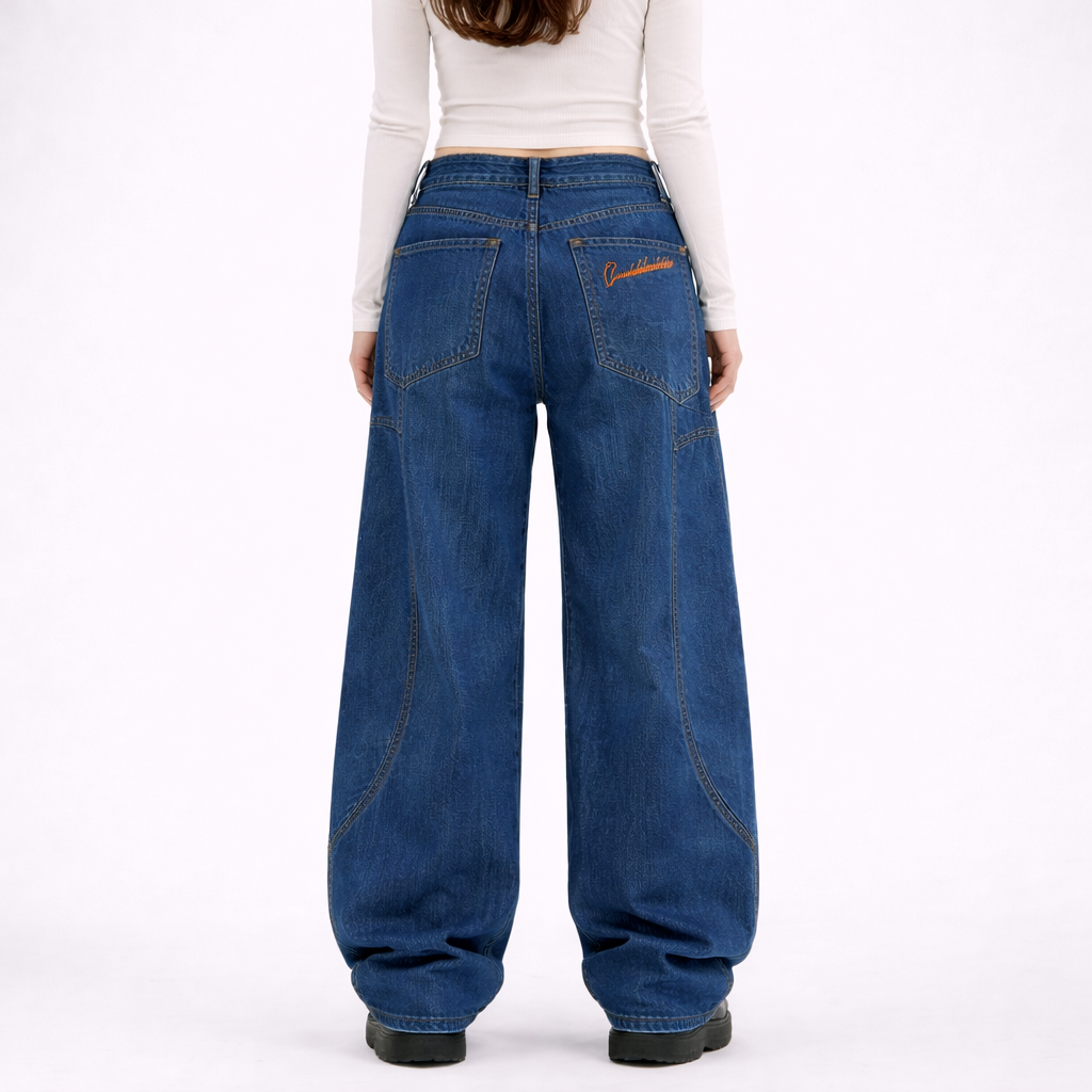 Large Pocket Boyfriend Jeans Women