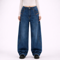 Large Pocket Boyfriend Jeans Women