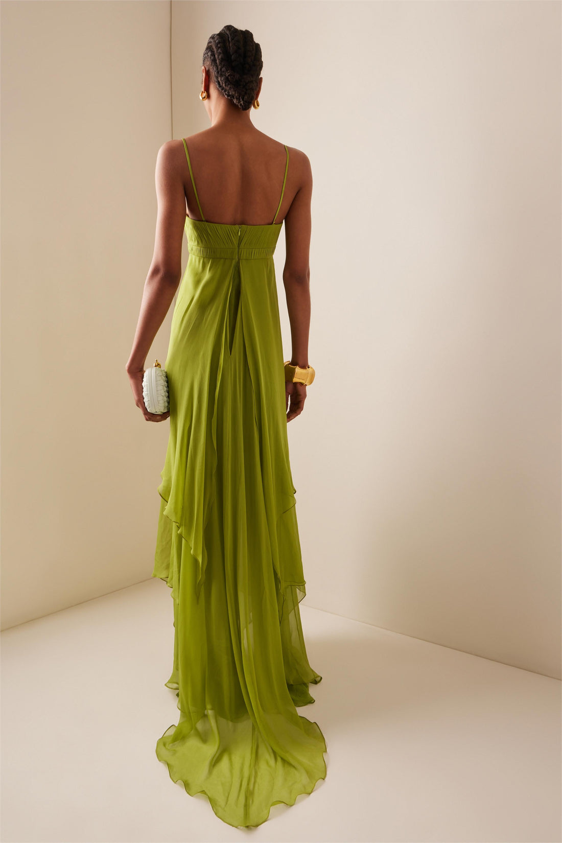 Ruffle Maxi Dress with Spaghetti Straps for Women - Luce