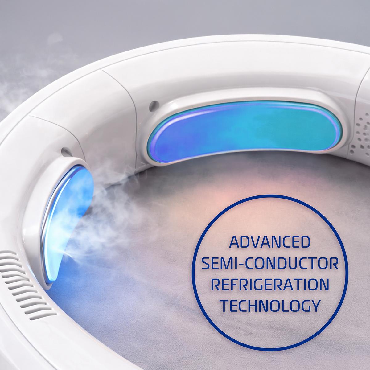 3-Zone Neck Cooler and Heater, Versatile Wearable Neck Fan for All Weather