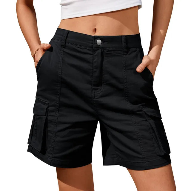 Women’s Casual Cargo Bermuda Shorts | Multi-Pocket