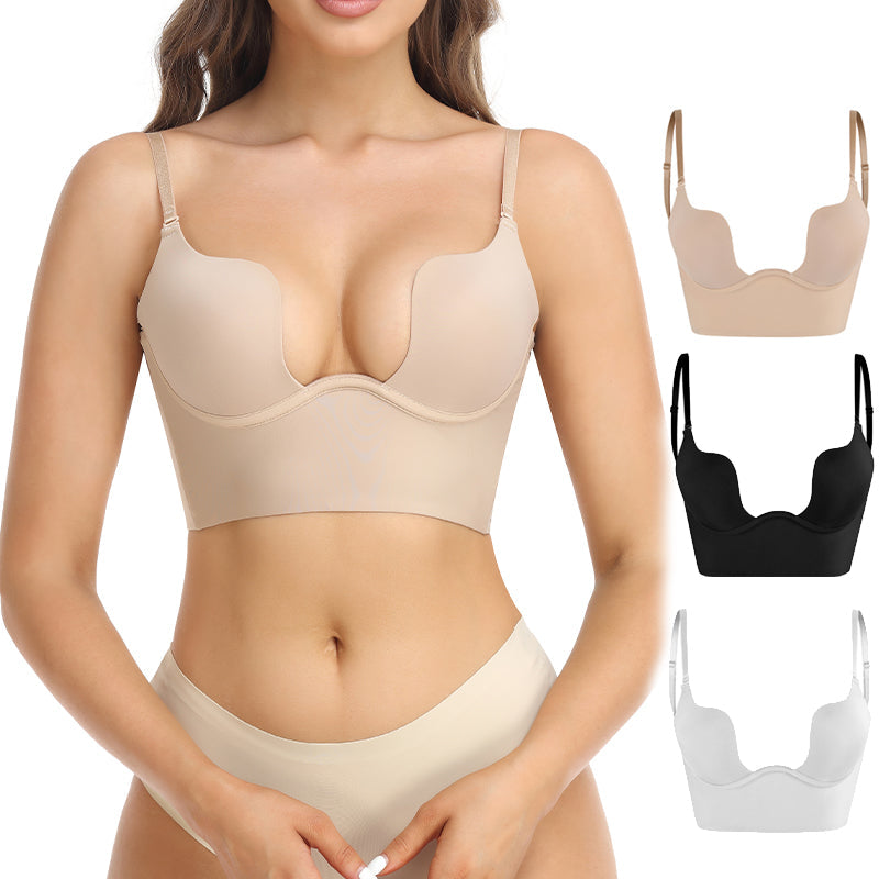 Women's Deep U Plunge Low Back Bra | Backless