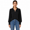 Women's Long-Sleeve Casual Button-Down Blouse