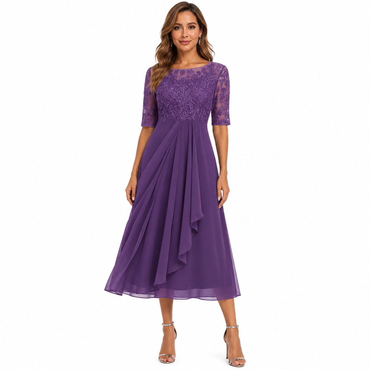 Women's Midi Dress for Wedding Guests