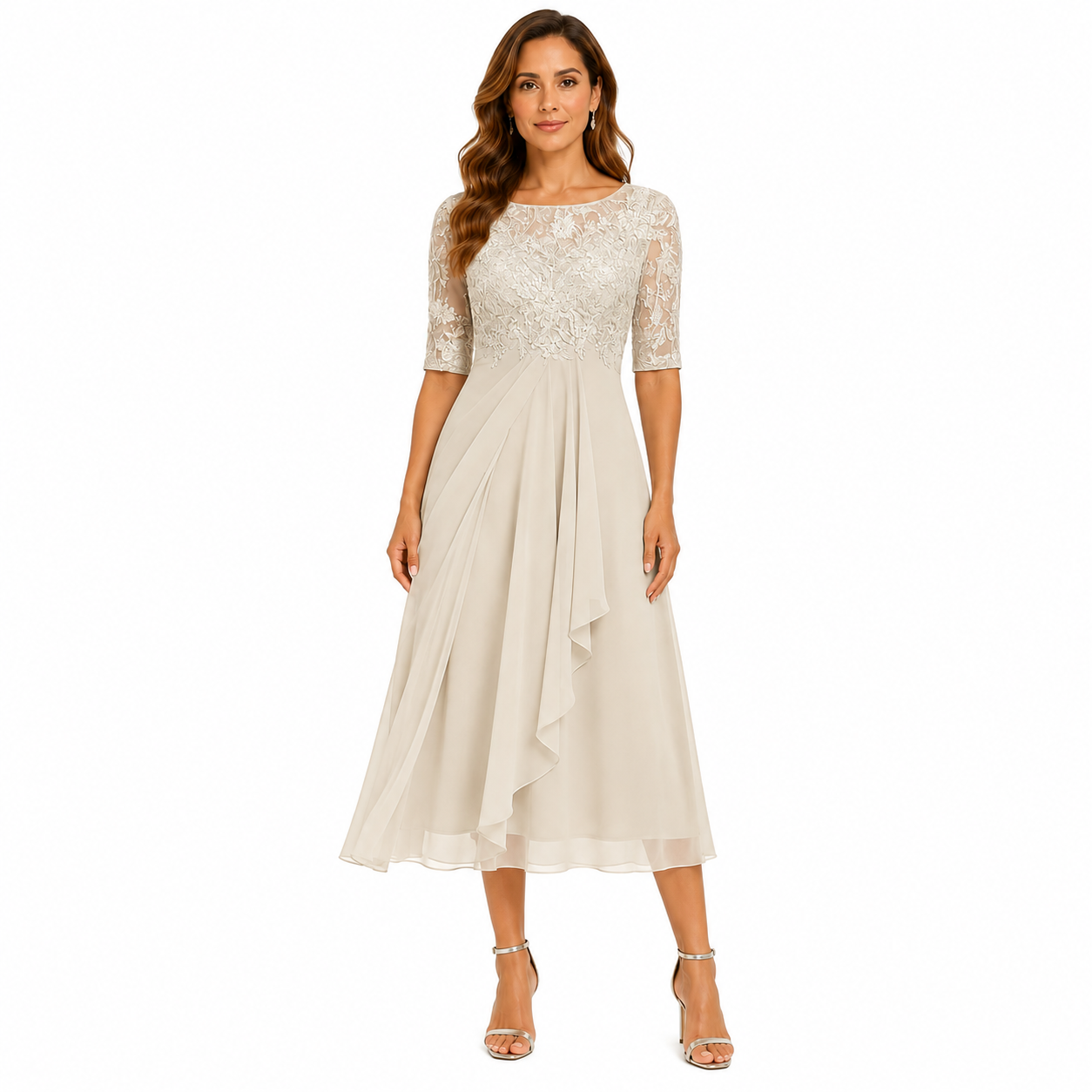 Women's Midi Dress for Wedding Guests