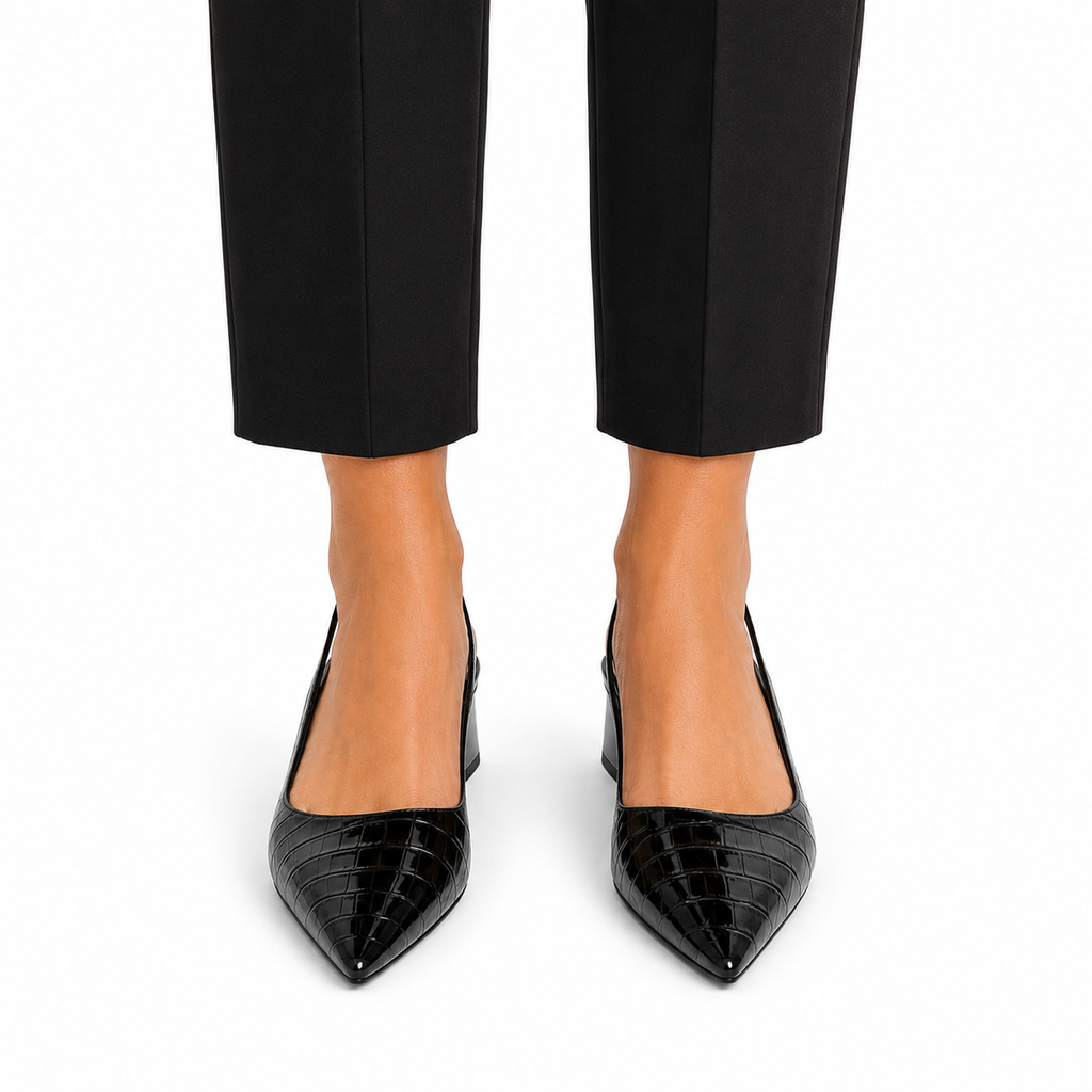 Women's Pointed Toe Slingback Sandals | Chunky Low Heels