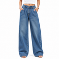 Women's Relaxed Fit Wide Leg Jeans | Casual Style